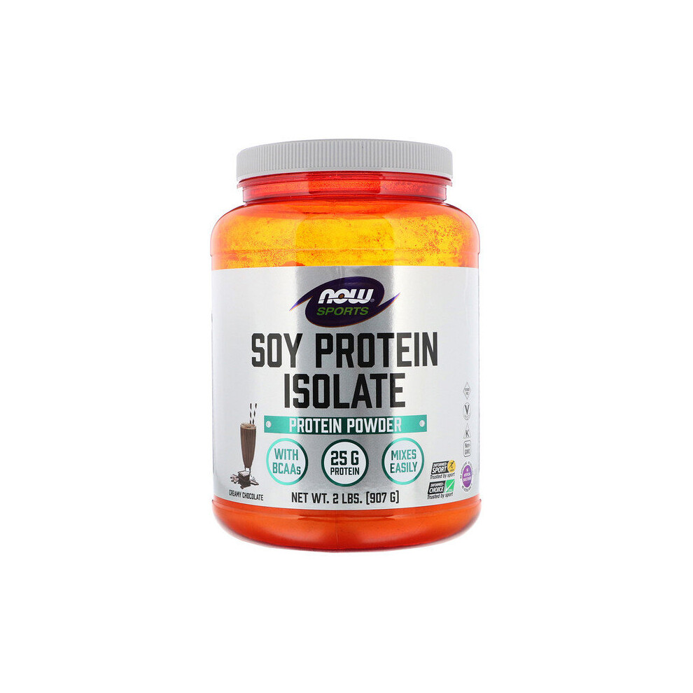 Now Foods , Sports, Soy Protein Isolate, Creamy Chocolate, 2 Lbs (907 G)