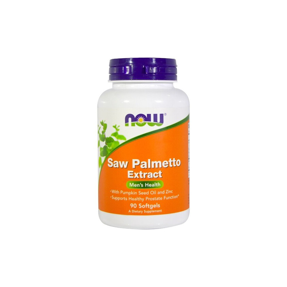 Now Foods Men's Saw Palmetto Extract, With Pumpkin Seed Oil And Zinc, 160 Mg, 90 Softgels