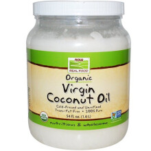 Now Foods, Real Food, Organic Virgin Coconut Oil, 54 fl oz (1.6 L)
