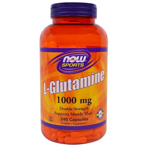 NOW Foods ΝΑΟΥ Φουντς, Αθλητισμός, L-Γλουταμίνη, 1,000 mg, 240 Φυτικά Φιαλίδια