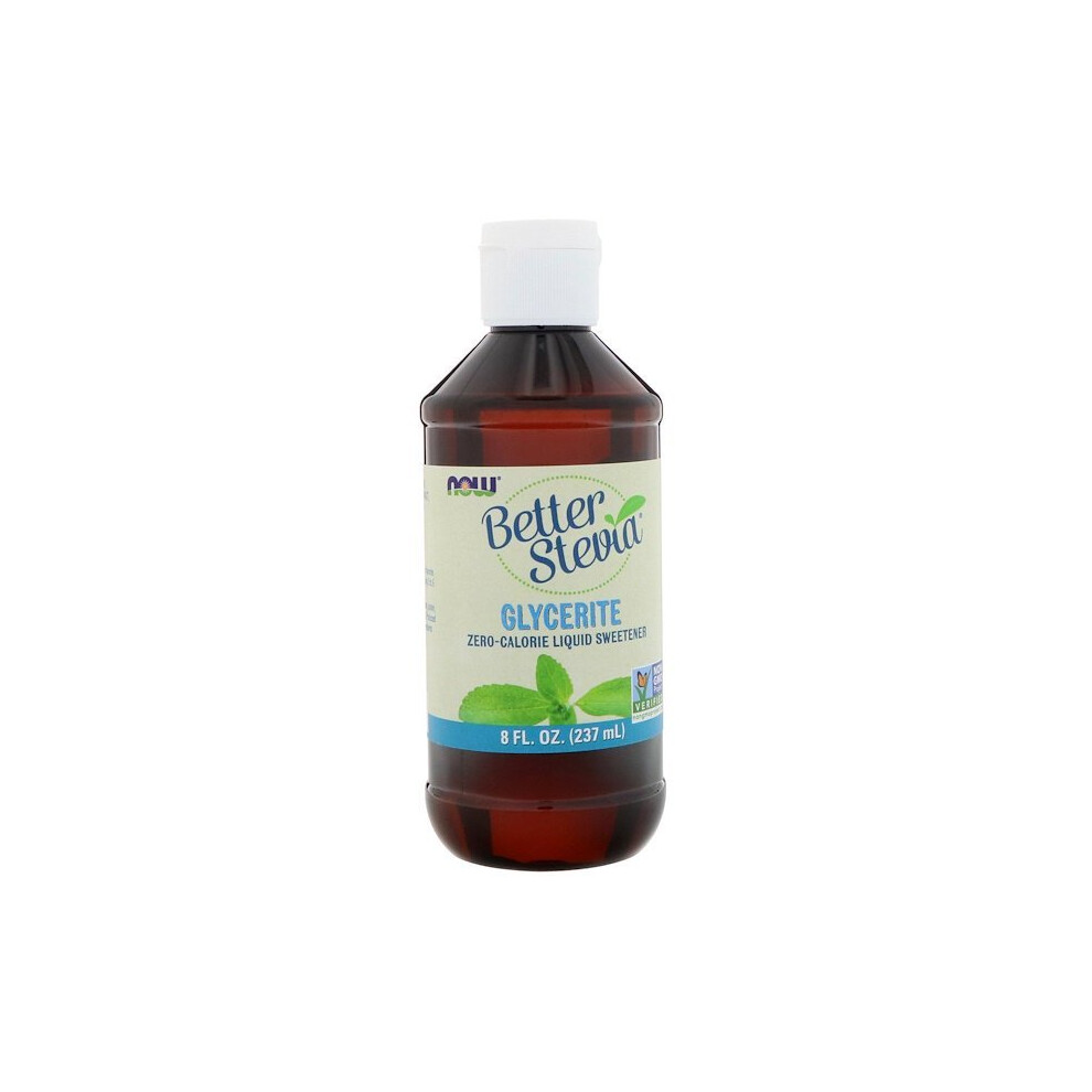 Now Foods , Better Stevia, Zero-Calorie Liquid Sweetener, Glycerite, 8 Fl Oz (237 Ml)