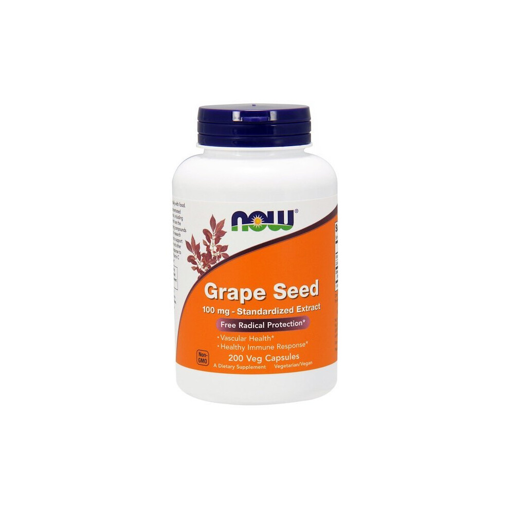 Now Foods , Grape Seed, Standardized Extract, 100 Mg, 200 Veg Capsules