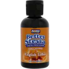 NOW Foods, Stevia Mejorada, Dulcificante Liquido Sin Calorías, Toffee Inglés, 2 fl oz (59 ml)