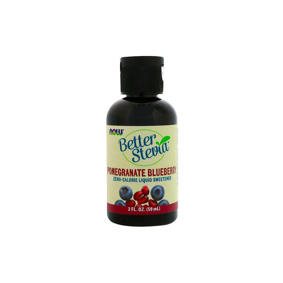 Now Foods , Better Stevia, Zero-Calorie Liquid Sweetener, Pomegranate Blueberry, 2 Fl Oz (59 Ml)