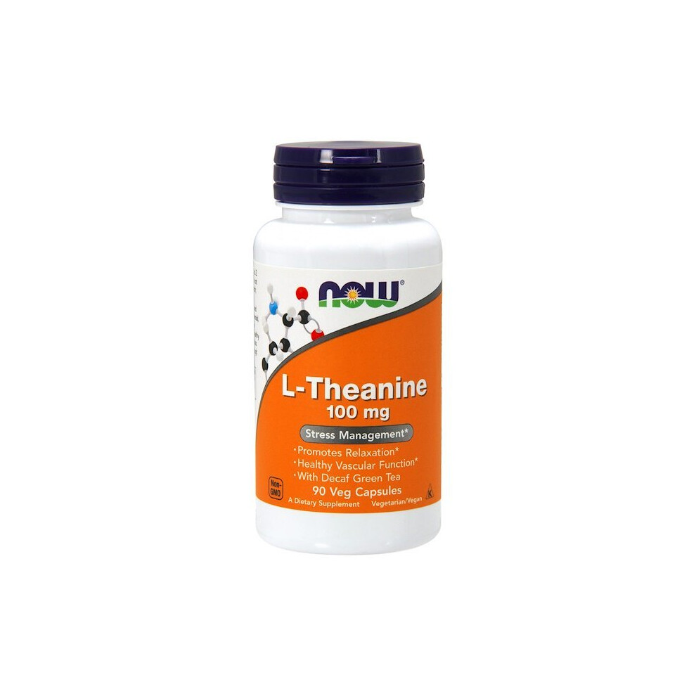 Now Foods, L-Theanine, 100 mg, 90 Veg Capsules