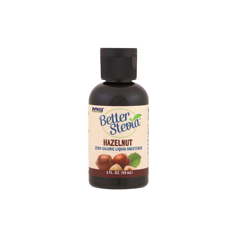 Now Foods , Better Stevia, Zero-Calorie Liquid Sweetener, Hazelnut, 2 Fl Oz (59 Ml)