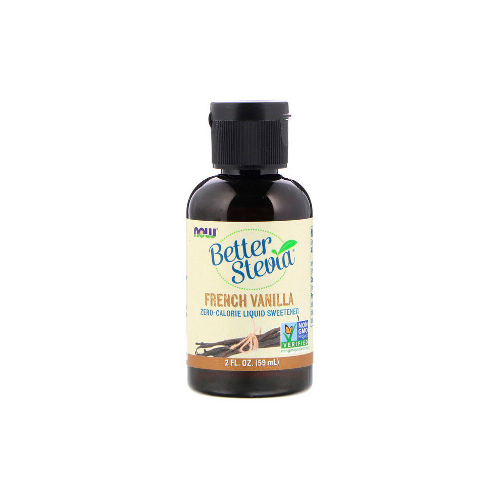 Now Foods , Better Stevia, Zero-Calorie Liquid Sweetener, French Vanilla, 2 Fl Oz (59 Ml)
