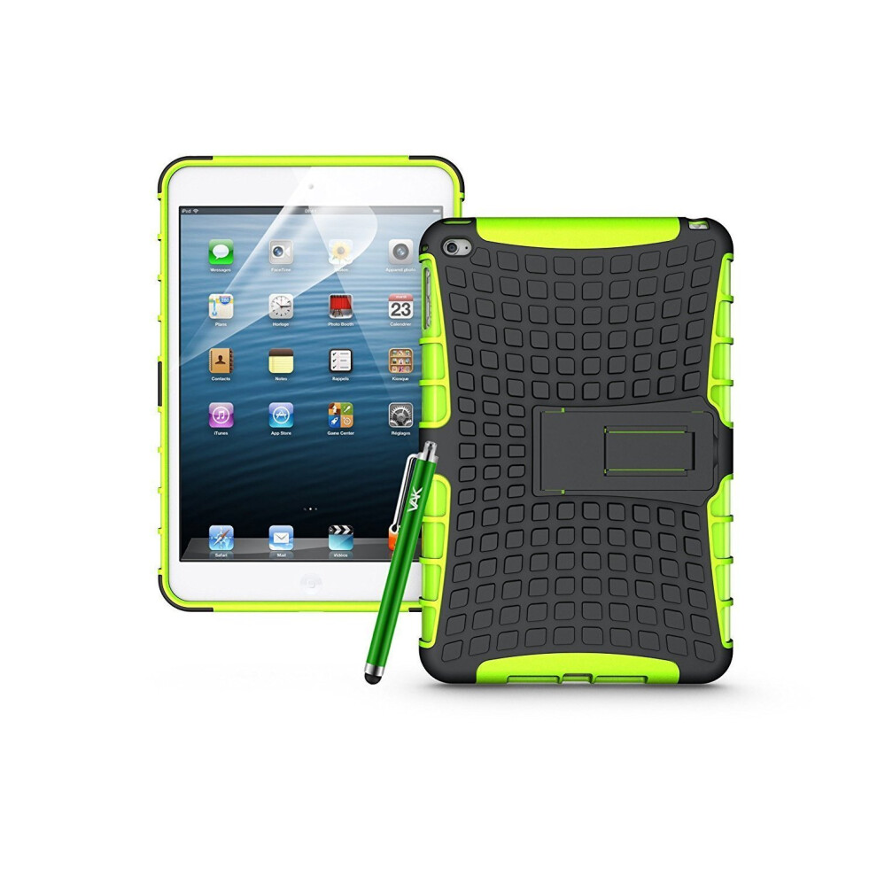 (Lime) For iPad Mini 4 Tough Quality ShockProof Case