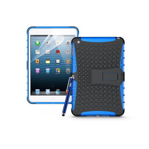 (Blue) For iPad Mini 4 Tough Quality ShockProof Case