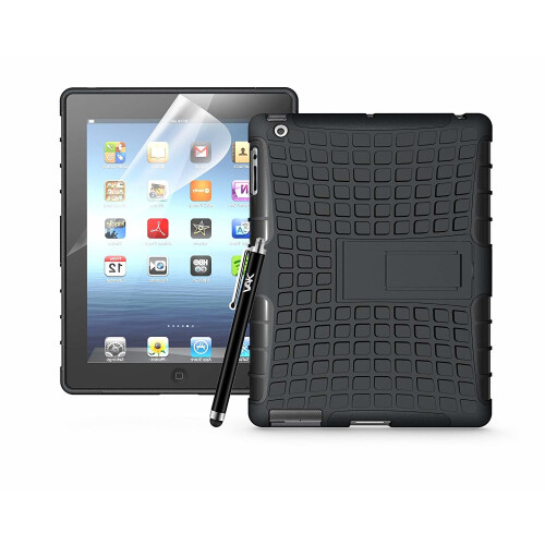 (Black) For iPad 2/3/4 Tough Quality ShockProof Case Cover