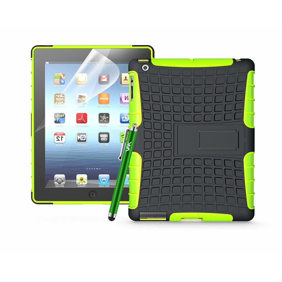 (Lime) For iPad 2/3/4 Tough Quality ShockProof Case Cover