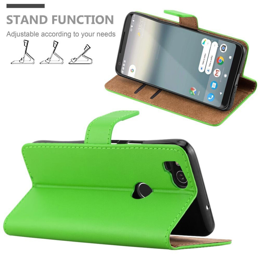 lime--for-google-pixel-2-premium-leather-wallet-case