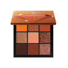 Huda Beauty Topaz Obsessions Eyeshadow Palette - 9x0.04 oz (1.1 ml) each, Day-to-Night Warm Neutrals