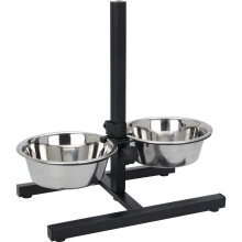 Kabalo Stainless Steel 2 Dog, Cat, Pet Feeder Bowls with Adjustable Stand for Food & Water Bowls