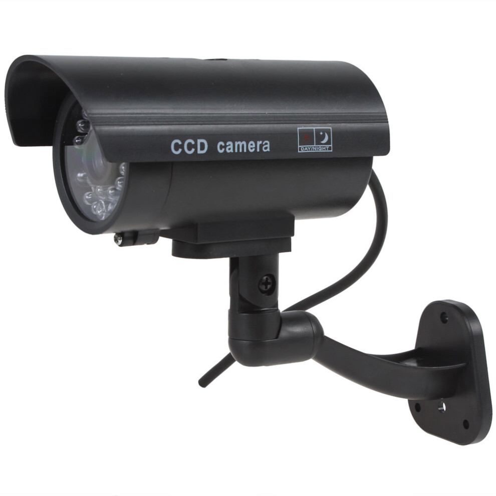 Kabalo Realistic Dummy CCTV Security Camera Flashing Red LED Indoor Outdoor Black