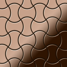 Metal Mosaic Tile Titanium Amber mirror copper 1.6mm Infinit-Ti-AM