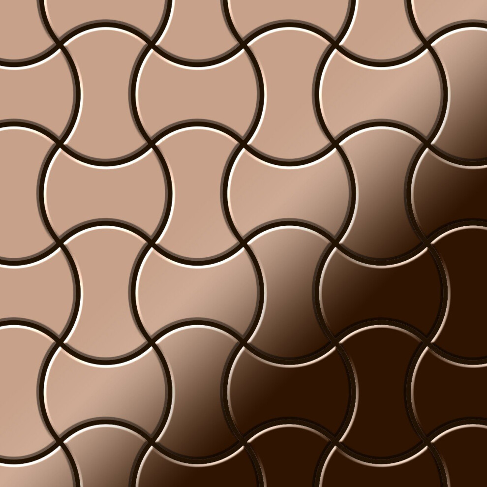 Metal Mosaic Tile Titanium Amber Mirror Copper 1.6Mm Infinit-Ti-Am 4250691728424