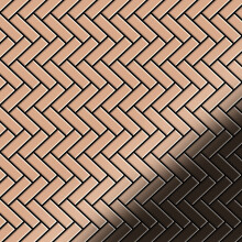 Metal Mosaic Tile Copper mill copper 1.6mm Herringbone-CM