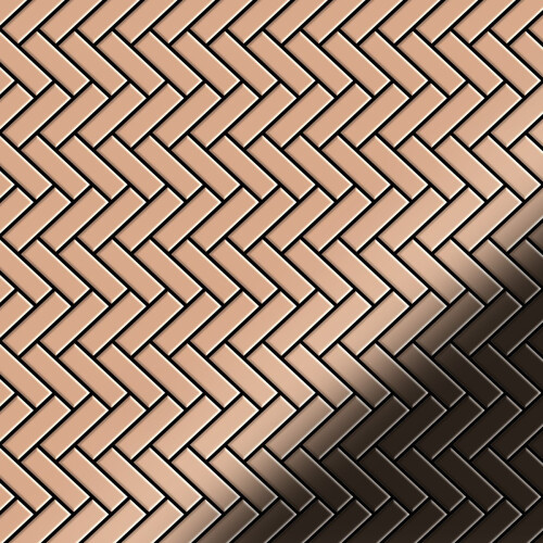 Metal Mosaic Tile Copper mill copper 1.6mm Herringbone-CM