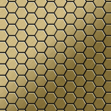 Metal Mosaic Tile Titanium Gold brushed gold 1.6mm Honey-Ti-GB