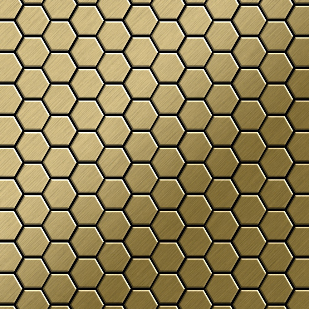 Metal Mosaic Tile Titanium Gold Brushed Gold 1.6Mm Honey-Ti-Gb 4250691728158