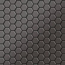 Metal Mosaic Tile Titanium Smoke brushed dark grey 1.6mm Honey-Ti-SB