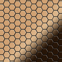 Metal Mosaic Tile Titanium Amber mirror copper 1.6mm Honey-Ti-AM