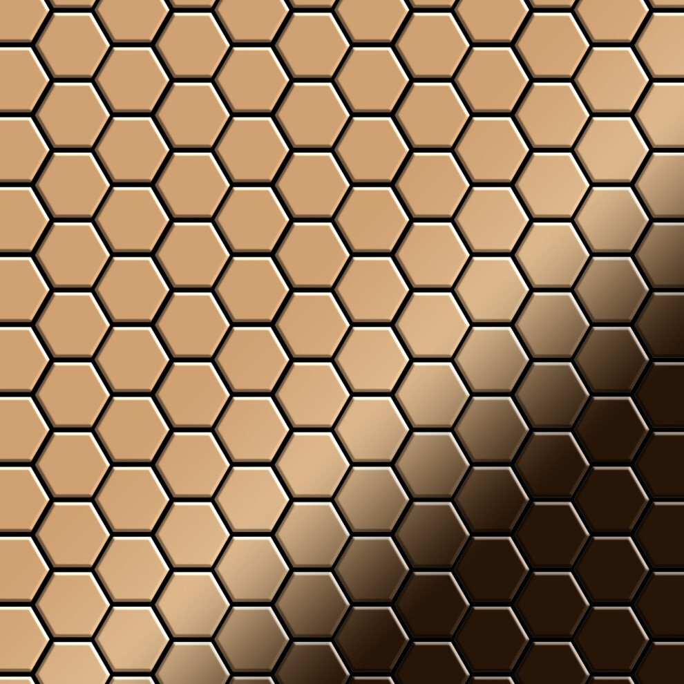 Metal Mosaic Tile Titanium Amber Mirror Copper 1.6Mm Honey-Ti-Am 4250691728141