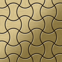 Metal Mosaic Tile Titanium Gold brushed gold 1.6mm Infinit-Ti-GB