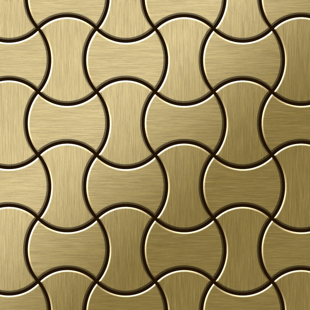 Metal Mosaic Tile Titanium Gold Brushed Gold 1.6Mm Infinit-Ti-Gb 4250691728431