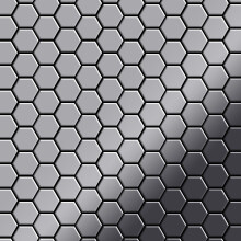 Metal Mosaic Tile Stainless Steel mirror grey 1.6mm Honey-S-S-M