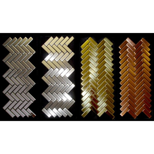 Metal Mosaic Tile Copper mill copper 1.6mm Herringbone-CM 2