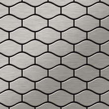 Metal Mosaic Tile Stainless Steel marine brushed grey 1.6mm Karma-S-S-MB