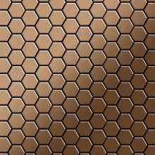 Metal Mosaic Tile Titanium Amber brushed copper 1.6mm Honey-Ti-AB
