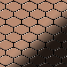 Metal Mosaic Tile Titanium Amber mirror copper 1.6mm Karma-Ti-AM