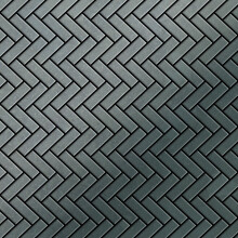 Metal Mosaic Tile Raw Steel mill grey 1.6mm Herringbone-RS