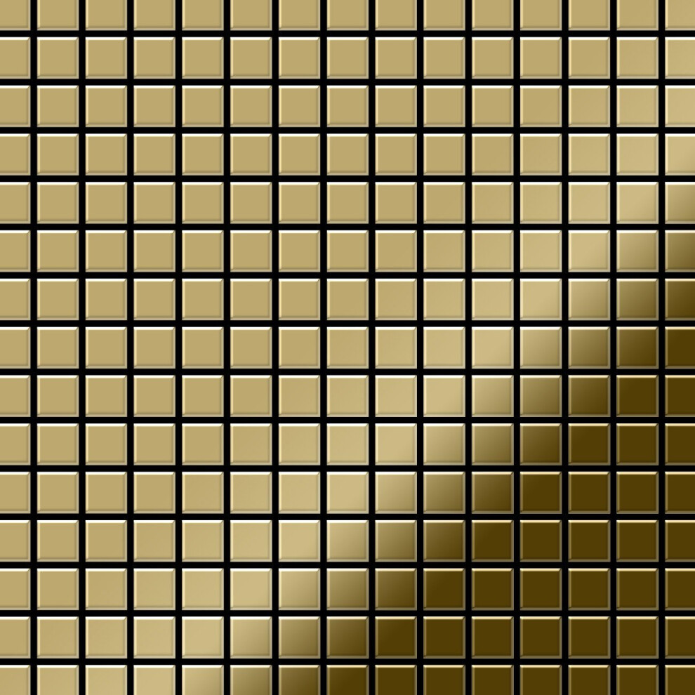 Metal Mosaic Tile Titanium Gold Mirror Gold 1.6Mm Mosaic-Ti-Gm 4250691729421