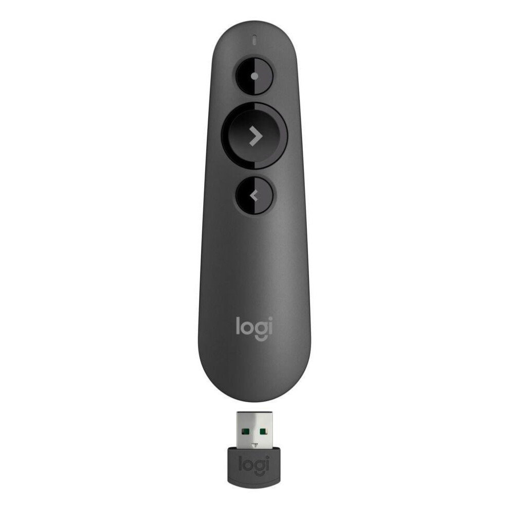 Logitech R500 Laser Presentation Remote USB Clicker Black