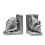Premier Housewares Set Of 2 Conch Bookends, Grey 1
