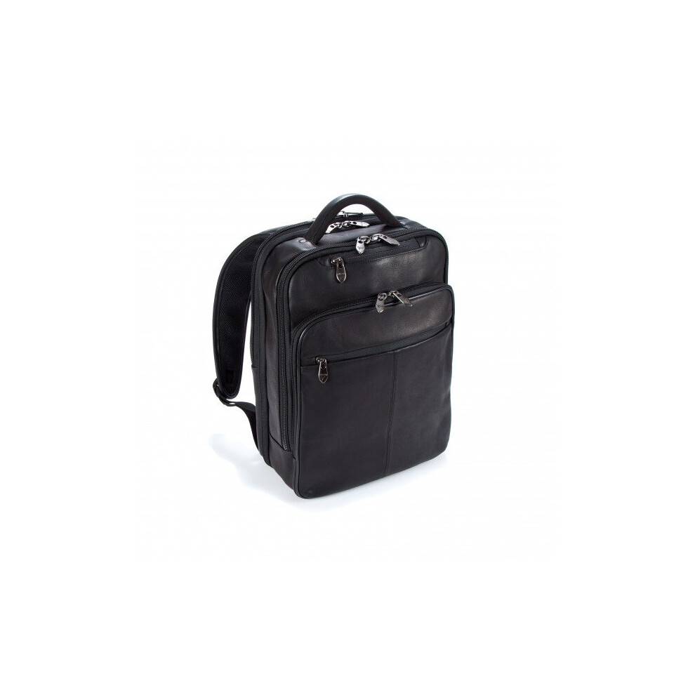 Falcon Colombian Leather 16" Laptop Backpack - FI6705 Black