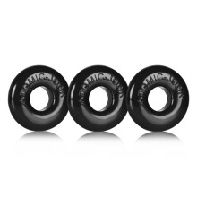 Donut Black Ringer 3 Pack - Small  Toys for men Penis Ring - Oxballs