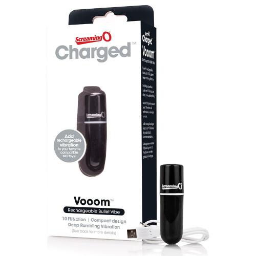 Den Skrigende O Charged Vooom Sort vibrator