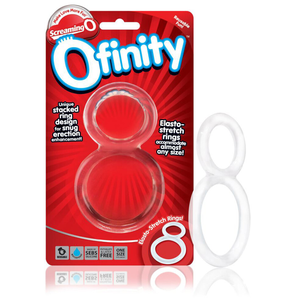 Screaming O Ofinity Penis Cock Ring | Clear One Size Fit Most Snug Fit Testicles