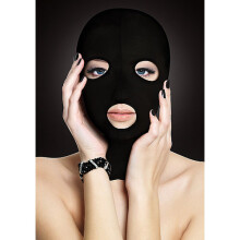 Av-maske, der dækker ansigt og hoved med åbninger til øjne og mund