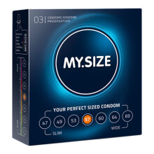 My.Size 57mm Condoms - 3 Pack, Pharmacy Size, German Brand - Precisely Sized for Comfort