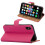 (Pink) For iPhone 8 Premium Leather Wallet Case Cover 6