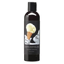 Earthly Body Ätbar Massageolja, Vanilj - 8 fl. oz. - Hampfrö, Mandel, Druvkärna, Aprikos & E-vitamin - Vegansk & Ej testad på djur