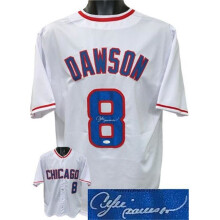 Athlon Sports CTBL-022601 Andre Dawson Signed White TB Custom Stitched Pro Baseball Jersey - Extra Large - JSA Witnessed Hologram