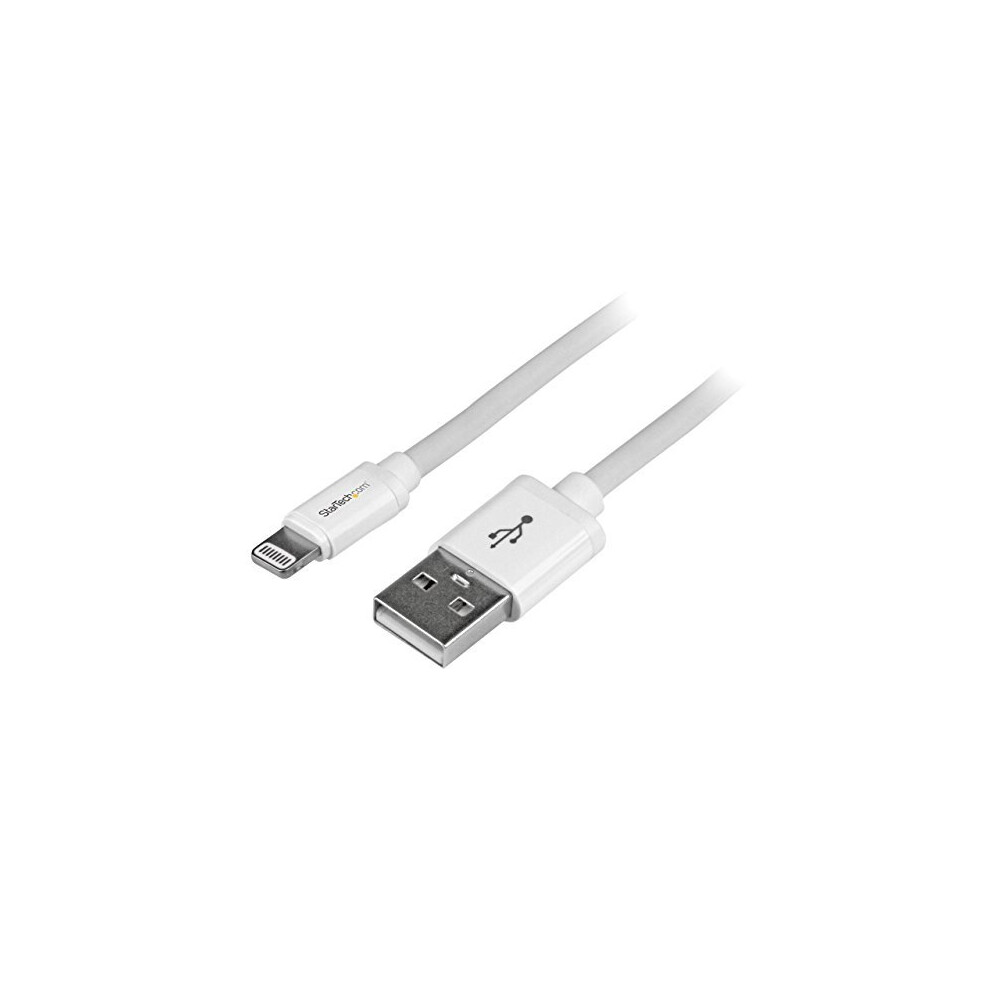 StarTech com USB to Lightning Cable 2m 6 ft Apple MFi Certified Long White iPhone Charger Cable Apple Certified Lightning Cable