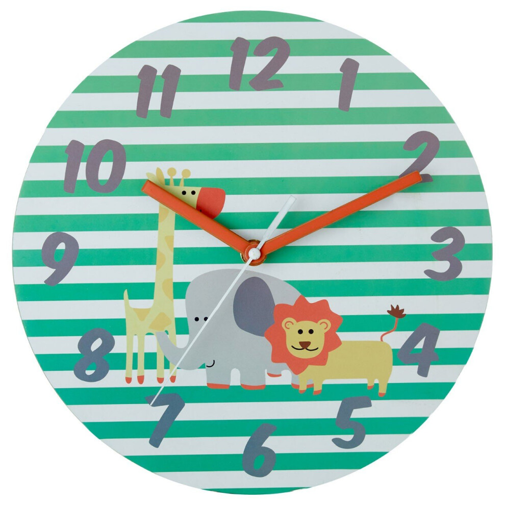 Kids Safari Wall Clock, Multi-coloured